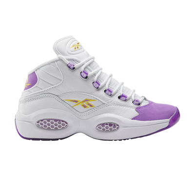 Pre-owned Reebok Question Mid 'grape Toe' In White