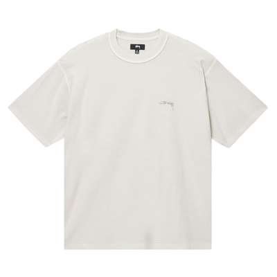 Pre-owned Stussy Pigment Dyed Inside Out T-shirt 'bone' In Cream