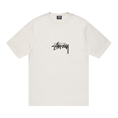 Pre-owned Stussy Pigment Dyed Small Stock Tee 'natural' In White