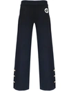 Gucci Interlocking G Wide-leg Trousers In Navy/ivory/mix