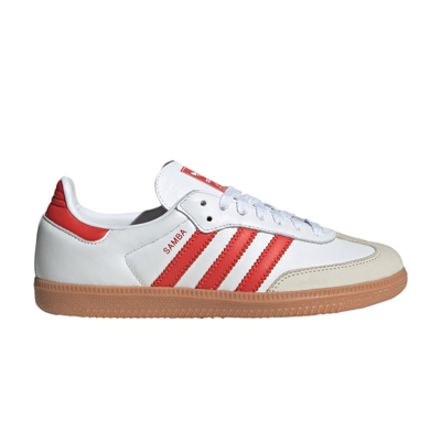 Pre-owned Adidas Originals Wmns Samba Og 'white Solar Red Gum'