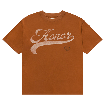Pre-owned Honor The Gift Holiday Script Tee 'copper'