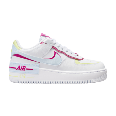 Pre-owned Nike Wmns Air Force 1 Shadow 'white Blue Tint Fireberry'