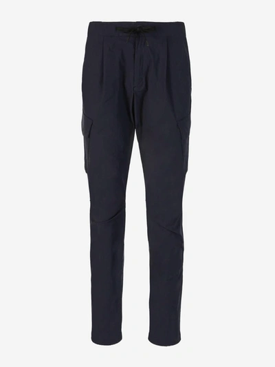 Herno Technical Cargo Trousers In Blau Nit