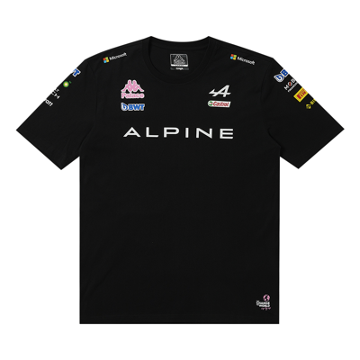 Pre-owned Palace X Kappa For Alpine T-shirt 'black'