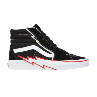 Pre-owned Vans Sk8-hi 'bolt - Black Racing Red'