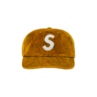 Pre-owned Supreme Corduroy S Logo 6-panel 'bleached Olive' In Green