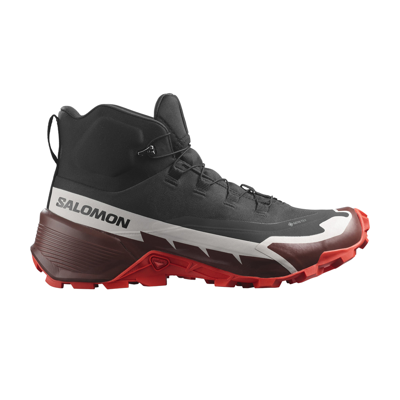 Pre-owned Salomon Cross Hike 2 Mid Gore-tex 'black Fiery Red'