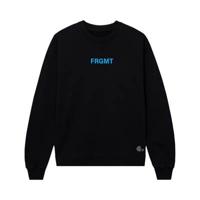 Pre-owned Anti Social Social Club X Fragment Design Logo Crewneck 'black/blue'