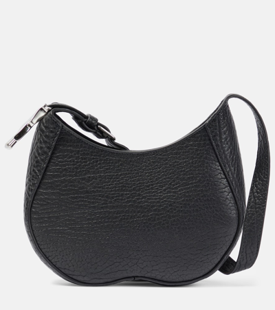 Burberry Leather Shoulder Bag In Black