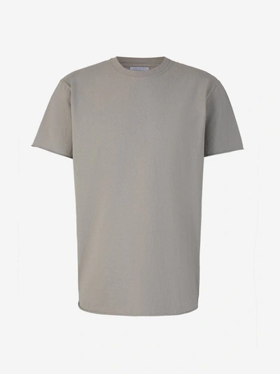 John Elliott Plain Cotton T-shirt In Gris Pedra