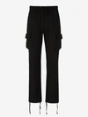 John Elliott Slim-fit Cotton Drawstring Cargo Trousers In Negre