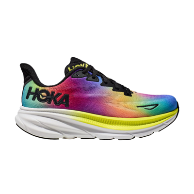 Pre-owned Hoka Wmns Clifton 9 'rainbow' In Multi-color