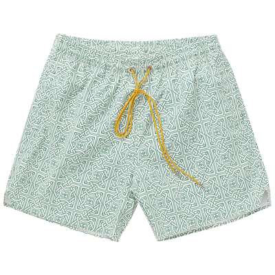 Pre-owned Rhude Cravat Swim Short 'teal/ivory'