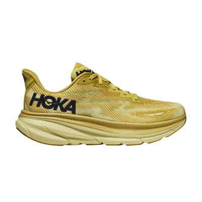 Pre-owned Hoka Clifton 9 'golden Lichen' In Yellow