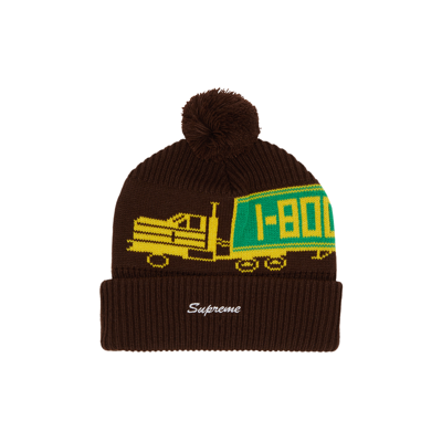 Pre-owned Supreme 18 Wheeler Beanie 'brown'