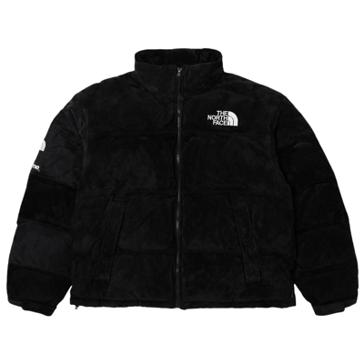 Pre-owned Supreme X The North Face Suede Nuptse Jacket 'black'