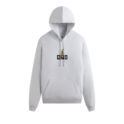 Pre-owned Kith For Mickey & Friends Cyber Monday Pluto Classic Logo Hoodie 'light Heather Grey'