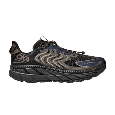 Pre-owned Hoka Satisfy X Clifton Ls 'forged Iron' In Black