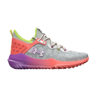 Pre-owned Under Armour Harper 8 Tf Pe 'white Clay Mega Magenta' In Grey