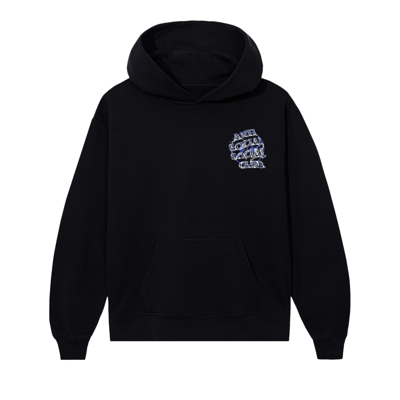 Pre-owned Anti Social Social Club X Fragment Design Bolt Hoodie 'black/navy'