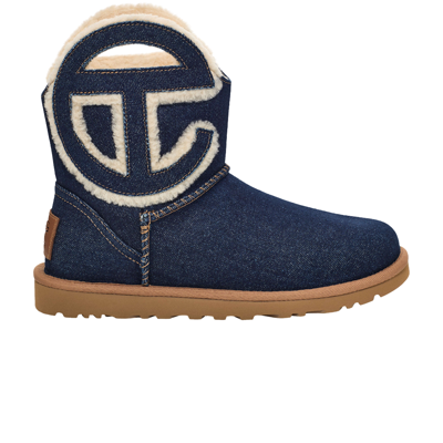 Pre-owned Ugg Telfar X Logo Mini Boot 'indigo Denim' In Blue