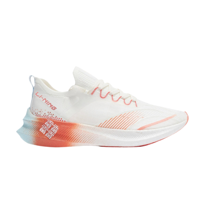 Pre-owned Li-ning Wmns Feidian Challenger 'white Orange'