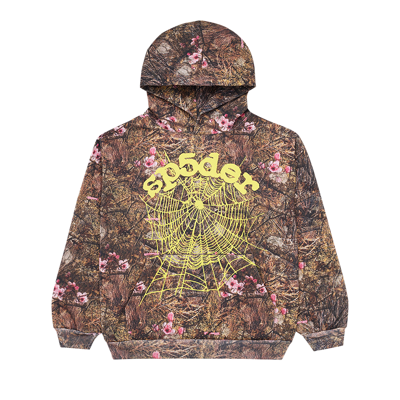 Pre-owned Sp5der Og Web Hoodie 'real Tree' In Multi-color