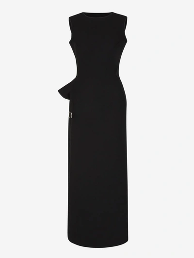 Maticevski Mannerism Structured Thigh-slit Sleeveless Ankle Dress In Negre