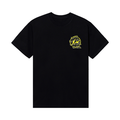 Pre-owned Anti Social Social Club X Fragment Design Bolt Tee 'black/yellow'