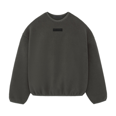 Pre-owned Essentials Fear Of God  Polar Fleece Crewneck 'ink' In Black