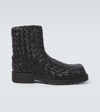 Bottega Veneta Snap Ankle Boot In Black