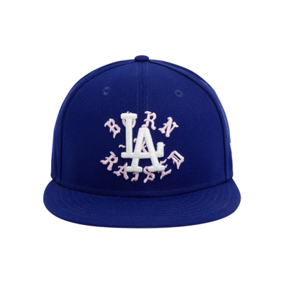 Pre-owned Nike X Born X Raised Dodgers La Rocker Fitted Hat 'venice Blue/pink'