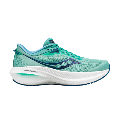 Pre-owned Saucony Wmns Triumph 21 'mint Navy' In Green
