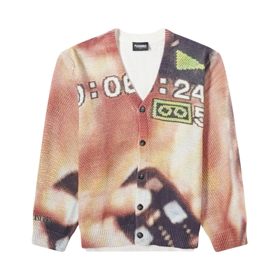 Pre-owned Pleasures Hdv Cardigan 'multicolor' In Multi-color