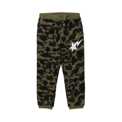 Pre-owned Bape 1st Camo Sweatpants 'green'