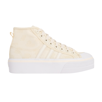 Pre-owned Adidas Originals Wmns Nizza Platform Mid 'cream White'