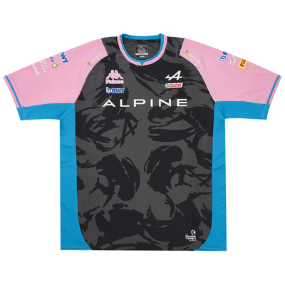 Pre-owned Palace X Kappa For Alpine Driver Jersey 'night Desert Camo' In Black