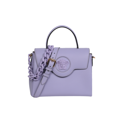 Pre-owned Versace La Medusa Shoulder Bag 'lilac' In Purple