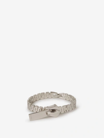 Off-white Zipper Bracelet In Platejat