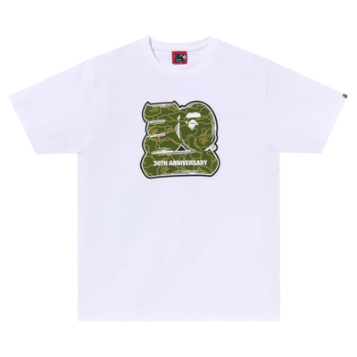 Pre-owned Bape 30th Anniversary Tee #2 'white/green'