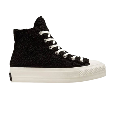 Pre-owned Converse Wmns Chuck Taylor All Star Lift High 'black Sherpa'