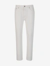 Palm Angels Monogram Straight Jeans In Blanc