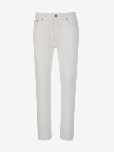 Palm Angels Straight Leg Jeans In Blanc