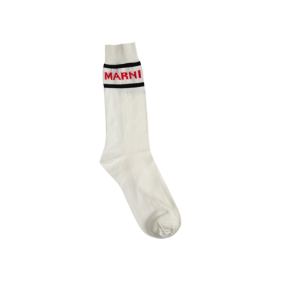 Pre-owned Marni Socks 'lily White'