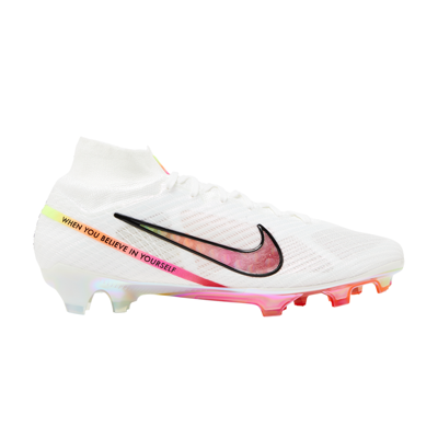 Pre-owned Nike Marcus Rashford X Zoom Mercurial Superfly 9 Elite Fg 'better Believe It' In White