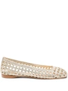 Paloma Barceló Paloma Barcelo Shell Ballet Flat In Ivory