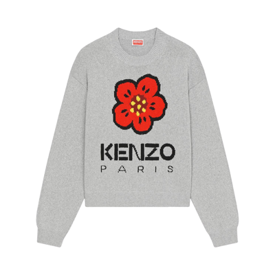Pre-owned Kenzo Knitted Sweater 'grey'