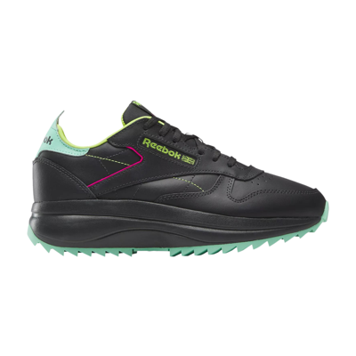 Pre-owned Reebok Wmns Classic Leather Sp Extra 'black Laser Lime'