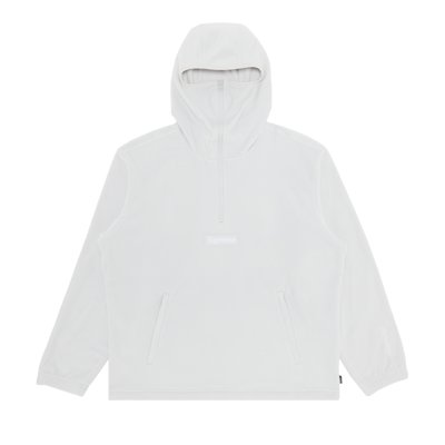 Pre-owned Supreme Polartec Facemask Half Zip Hooded Sweatshirt 'light Grey'